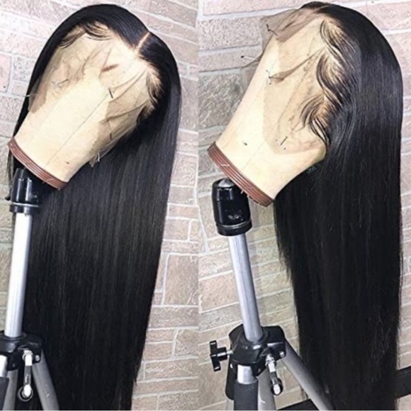 26inch Black Long Straight Lace Front Wig NEW